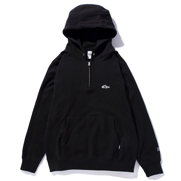 black quarter zip hoodie