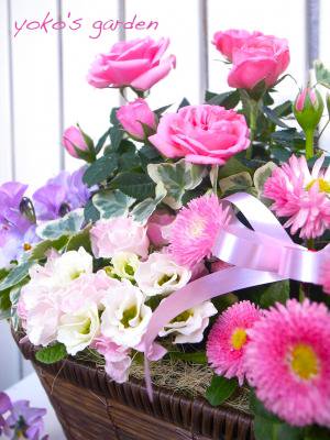 バラ プレゼント 花鉢植え 上品で華やかなバラ寄せ植えギフト 送料無料 数量限定 花のプレゼントは人気の寄せ植え 鉢植えギフト通販 Yoko S Garden
