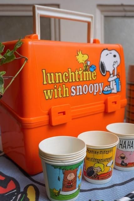 Usa Vintage Snoopy スヌーピー Lunch Time With Snoopy ランチボックス Thermos サーモス 古着 雑貨の店 かるた