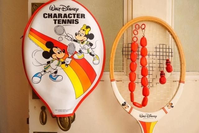 Usa Vintage 1970 S Mickey Tennis Racket W Cover ヴィンテージ ミッキー ディズニー オールドミッキー 古着 雑貨の店 かるた