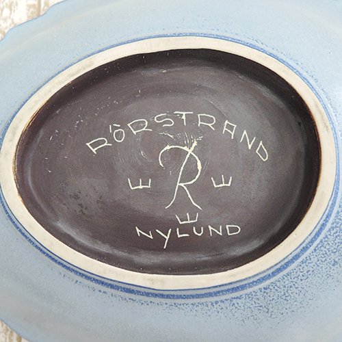 ラウンド Gunnar Nylund/Rorstrand/ロールストランド北欧リーフ苺大型 