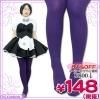 <img class='new_mark_img1' src='//img.shop-pro.jp/img/new/icons15.gif' style='border:none;display:inline;margin:0px;padding:0px;width:auto;' />1260F▲<即納!特価!在庫限り!> 日本製・国産80デニールリブタイツ 色:パープル サイズ:M−L