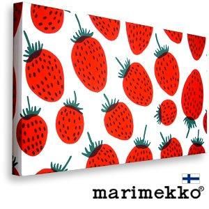 マリメッコ/ファブリックパネル/ピエニ マンシッカ(Pieni Mansikka)/300×600×30mm【北欧雑貨】