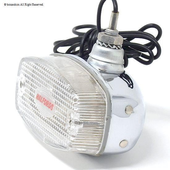 HALFORDS REVERSING LAMP/ハルフォード リバーシングランプ デッドストック新品 オリジナルステー付 bac style