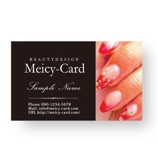 ネイルサロン 可愛い名刺 女性名刺 美容サロンショップカード Meicy Card メイシーカード