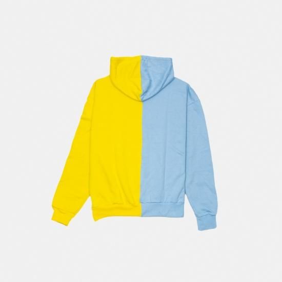 yellow blue hoodie