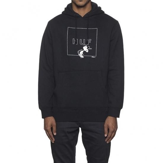 Huf ハフ Snoopy Box Logo Hood Black