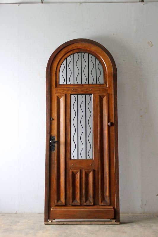 アンティーク アーチ玄関ドア オリジナル木枠付 フランス アンティークドア 直輸入販売 / boncote