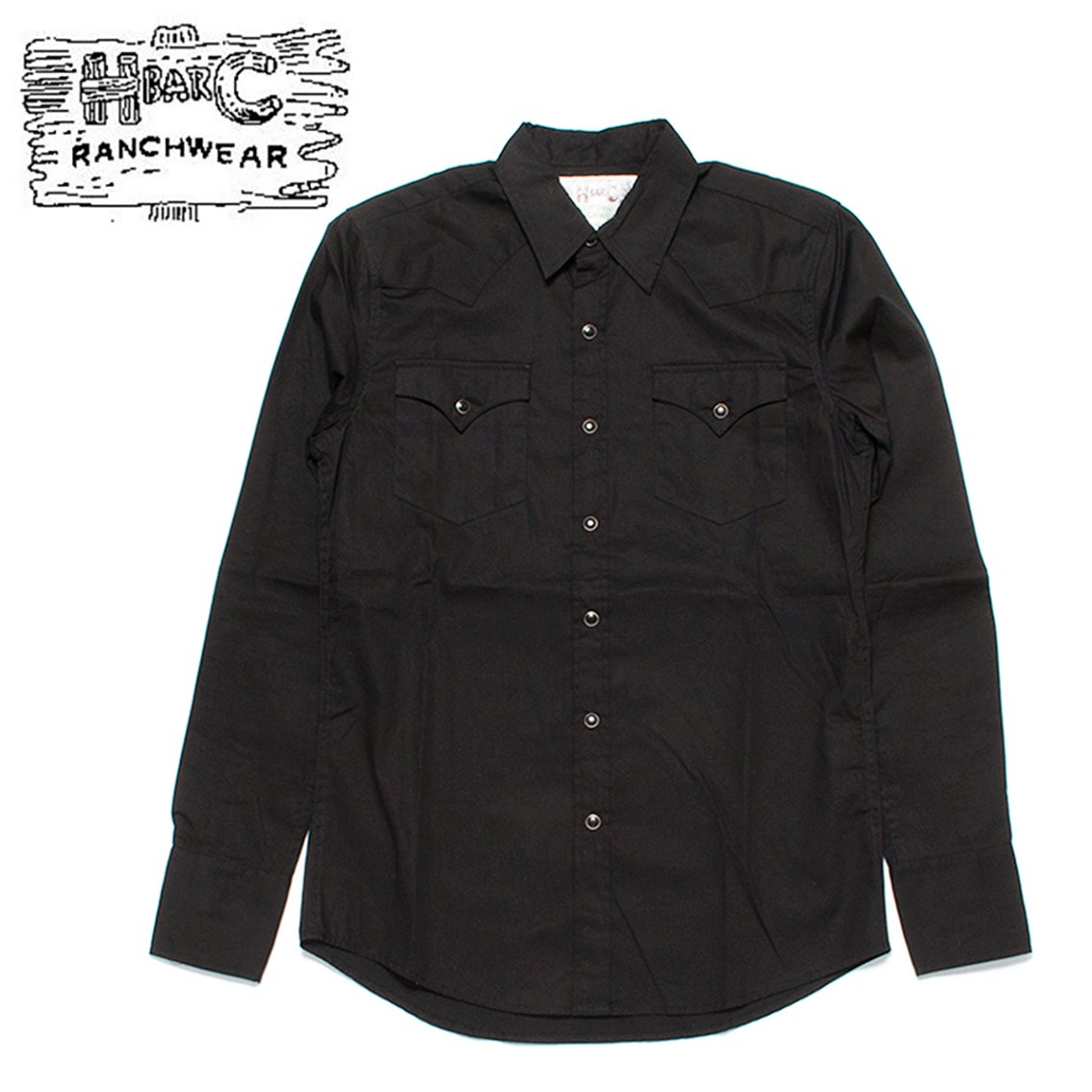 H BAR C エイチバーシー ウエスタンシャツ パサデナ Pasadena USA製 ブラック - HARTLEY CLOTHING STORE