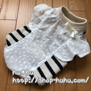 【サイズオーダー】ラッフルスリーブ*ナチュラルボーダー<img class='new_mark_img2' src='//img.shop-pro.jp/img/new/icons13.gif' style='border:none;display:inline;margin:0px;padding:0px;width:auto;' />