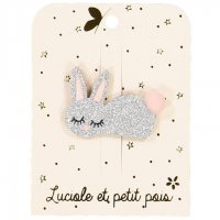 <img class='new_mark_img1' src='https://img.shop-pro.jp/img/new/icons1.gif' style='border:none;display:inline;margin:0px;padding:0px;width:auto;' />Kids Pompom hair clip rabbit silver