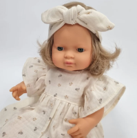 <img class='new_mark_img1' src='https://img.shop-pro.jp/img/new/icons1.gif' style='border:none;display:inline;margin:0px;padding:0px;width:auto;' />Paola Reina doll muslin fril dress&head band