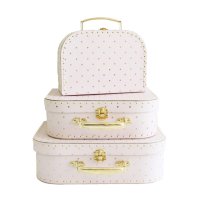 <img class='new_mark_img1' src='https://img.shop-pro.jp/img/new/icons1.gif' style='border:none;display:inline;margin:0px;padding:0px;width:auto;' />ラスト1‼︎Suitcase set pale pink × gold dot