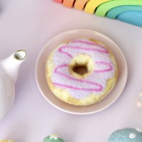 <img class='new_mark_img1' src='https://img.shop-pro.jp/img/new/icons1.gif' style='border:none;display:inline;margin:0px;padding:0px;width:auto;' />Felt Doughnut (Donut) with Pastel Frosting and Pink Drizzle