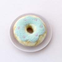 <img class='new_mark_img1' src='https://img.shop-pro.jp/img/new/icons1.gif' style='border:none;display:inline;margin:0px;padding:0px;width:auto;' />Felt Doughnut (Donut) with Pastel Blue Frosting and Pink Dots