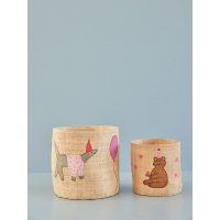 <img class='new_mark_img1' src='https://img.shop-pro.jp/img/new/icons1.gif' style='border:none;display:inline;margin:0px;padding:0px;width:auto;' />Rice dk raffia roune basket pink animal  2pcs set