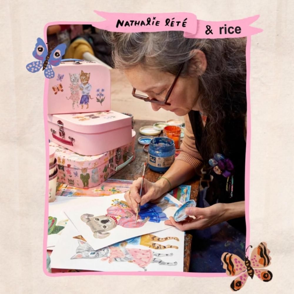 Nathalie Lete × rice Ceramic vase koala 400ml - bonbon 外国