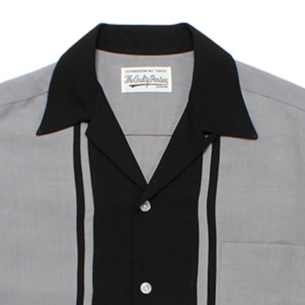 ワコマリア ツートーン50'sオープンカラーシャツ タイプ1 (グレー