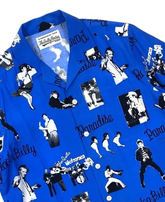 WACKO MARIA / ROCKABILLY HAWAIIAN SHIRT S/S (BLUE) - RELAX WEB