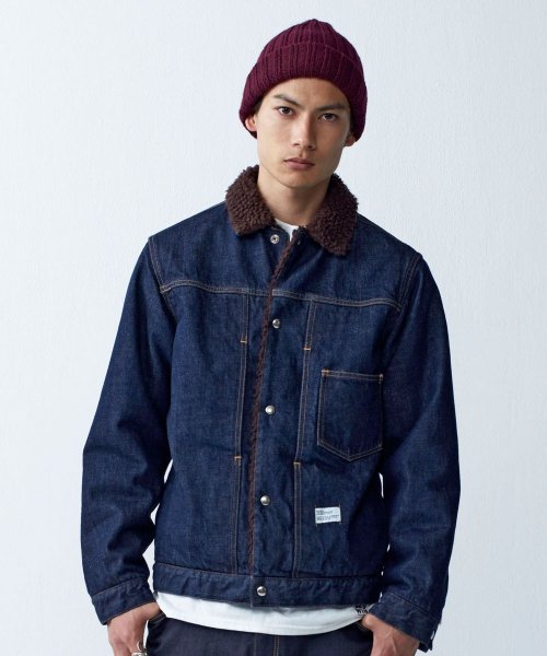 BEDWIN & THE HEARTBREAKERS / L/S DENIM BOA JACKET OW 