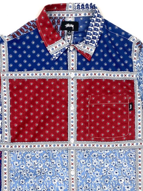 STUSSY / Paisley Patchwork LS Shirt (SALE 40% OFF) - Relax Online Shop