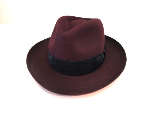 WACKO MARIA / HAT-02-BASQUIAT-FATIMA BURGUNDY(BODY) / BLACK LEOPARD RIBBON  - Relax Online Shop