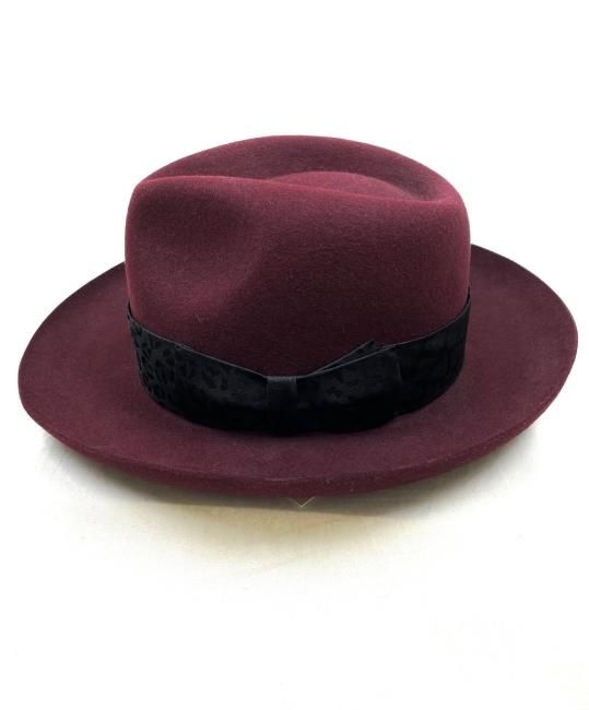 帽子 WACKO MARIA HAT-02-BASQUIAT FATIMA XL WACKO MARIA / HAT-02-BASQUIAT-FATIMA BURGUNDY(BODY) / BLACK