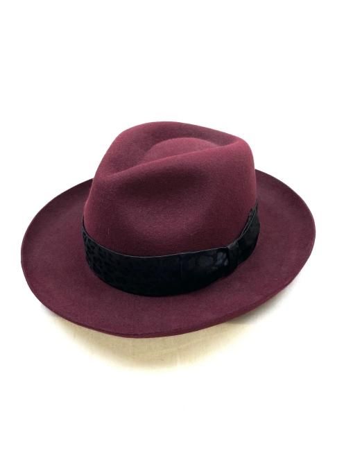 帽子 WACKO MARIA HAT-02-BASQUIAT FATIMA XL WACKO MARIA / HAT-02-BASQUIAT-FATIMA BURGUNDY(BODY) / BLACK