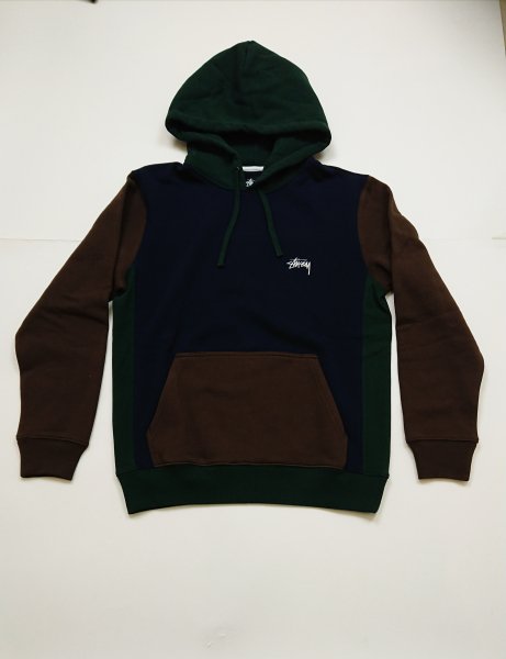 stussy color blocked hood