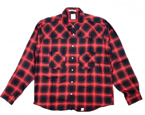 BEDWIN & THE HEARTBRAKERS / L/S OMBRE CHECK WESTERN SHIRT 