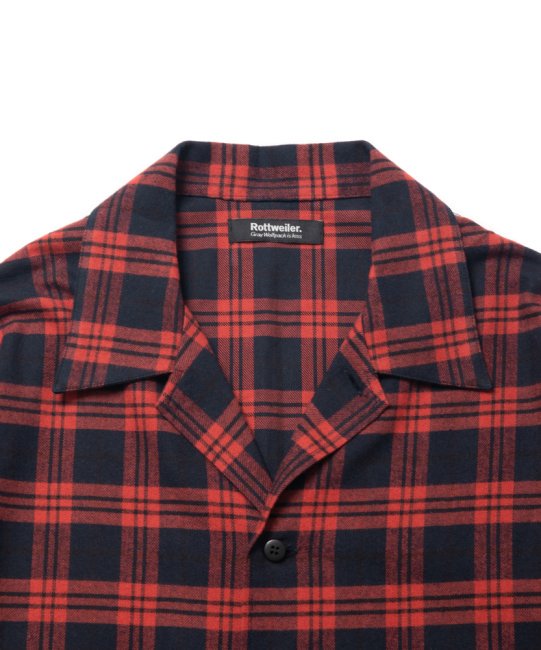 ROTTWEILER / OPEN COLLAR CHECK SHIRT - Relax Online Shop