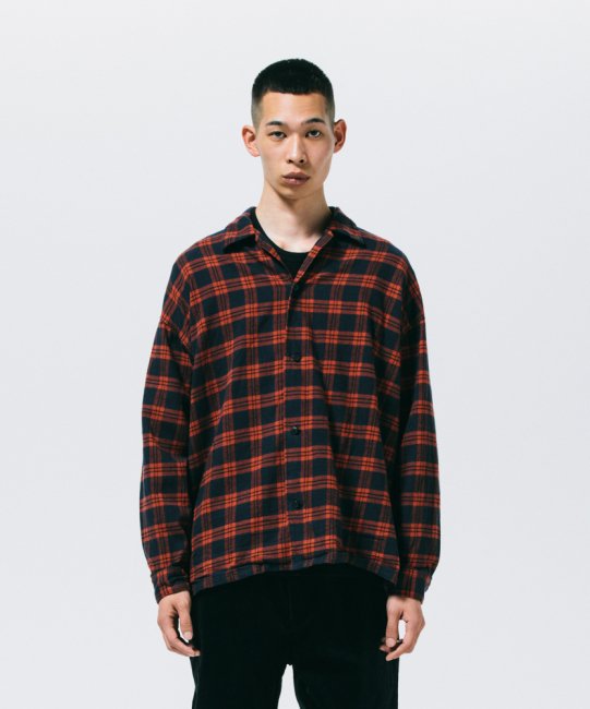 ROTTWEILER / OPEN COLLAR CHECK SHIRT - Relax Online Shop