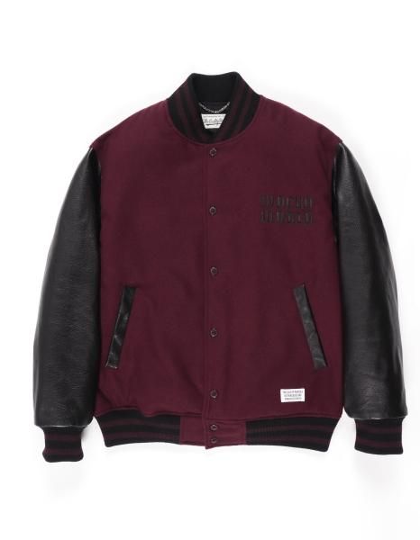 ブラック【希少】WACKOMARIA LEATHER VARSITY JACKET