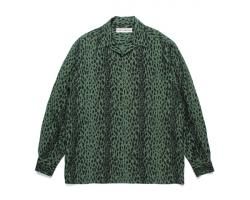 WACKO MARIA  / LEOPARD OPEN COLLAR SHIRT L/S (HAWAIIAN SHIRT L/S TYPE-4 )