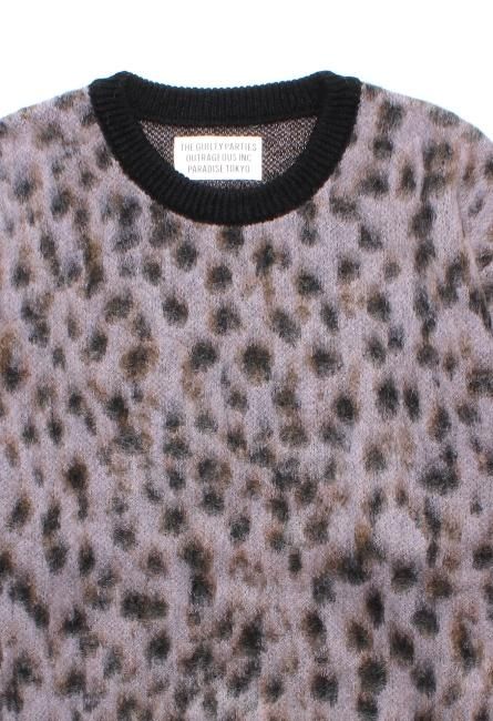 WACKO MARIA / LEOPARD MOHAIR CREW NECK SWEATER ( TYPE-1 ) - RELAX WEB