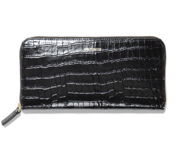 WACKO MARIA × SPEAK EASY / EMBOSS LEATHER ROUND ZIP LONG WALLET ( TYPE-1  )＊CROCODILE - Relax Online Shop