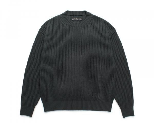 M【WACKOMARIA】WAFFLE SWEATER／新品タグ付／送料込 WACKO MARIA / WAFFLE KNIT SWEATER - RELAX WEB