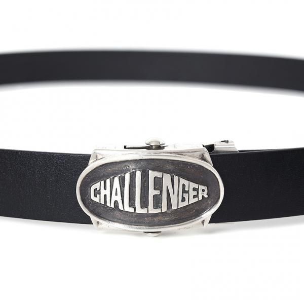 CHALLENGER ロゴ入りベルト　チャレンジャー　美品 CHALLENGER [チャレンジャー] LOGO LEATHER BELT [BLACK] ロゴ