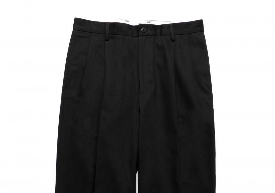 WACKO MARIA DOUBLE PLEATED TROUSERS チノL黒 WACKO MARIA / DOUBLE PLEATED CHINO TROUSERS ( TYPE-1 ) - RELAX WEB