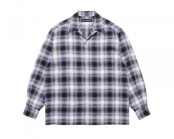 WACKO MARIA / OMBRE CHECK OPEN COLLAR SHIRT L/S ( TYPE-1 ) - RELAX WEB
