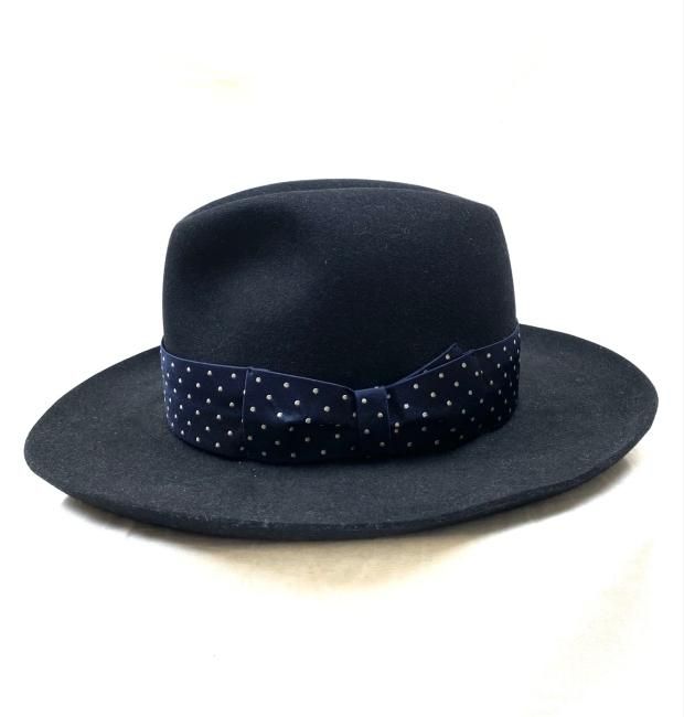 WACKO MARIA / HAT-04-JOHNNY-FATIMA / BLACK (BODY) / NAVY×WHITE