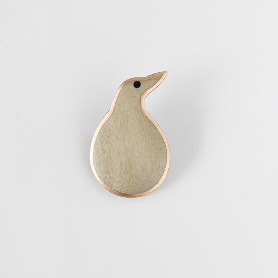 V&A バード・ブローチ kiwi（オリーブ／木製） - 鳥モチーフ雑貨・鳥