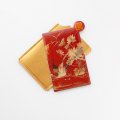 鳥と花のハンドミラー　鴛鴦（おしどり／「花鳥刺繍横披」台湾国立歴史博物館） 