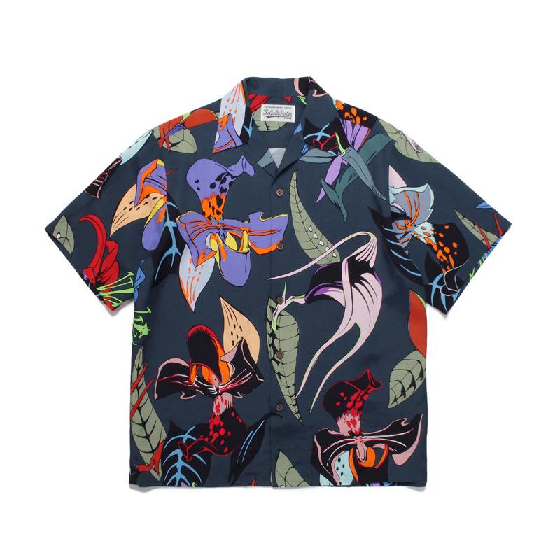 ワコマリアHAWAIIAN SHIRT S/S (TYPE 1) 百花図 - トップス