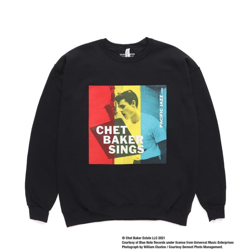 CHET BAKER / CREW NECK SWEAT SHIRT (TYPE-1) | WACKO MARIA - ワコマリア | Specs  ONLINE STORE