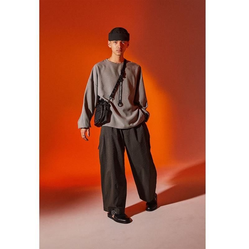 ひし型 tightbooth SUCKER STRIPE BAGGY SLACKS bk - crumiller.com