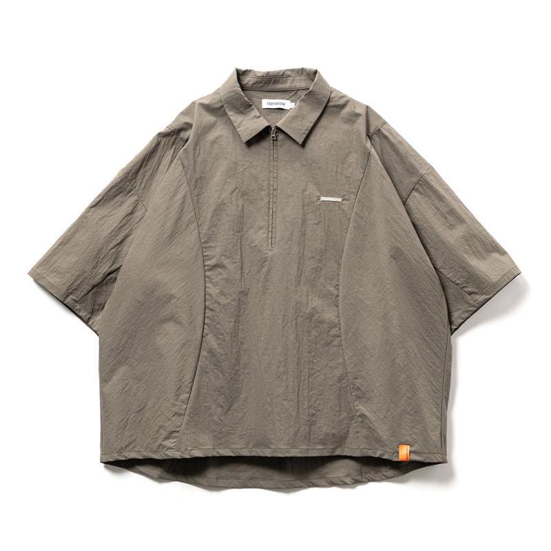 PINSTRIPE HALF-ZIP SHIRT | TIGHTBOOTH - タイトブース | Specs