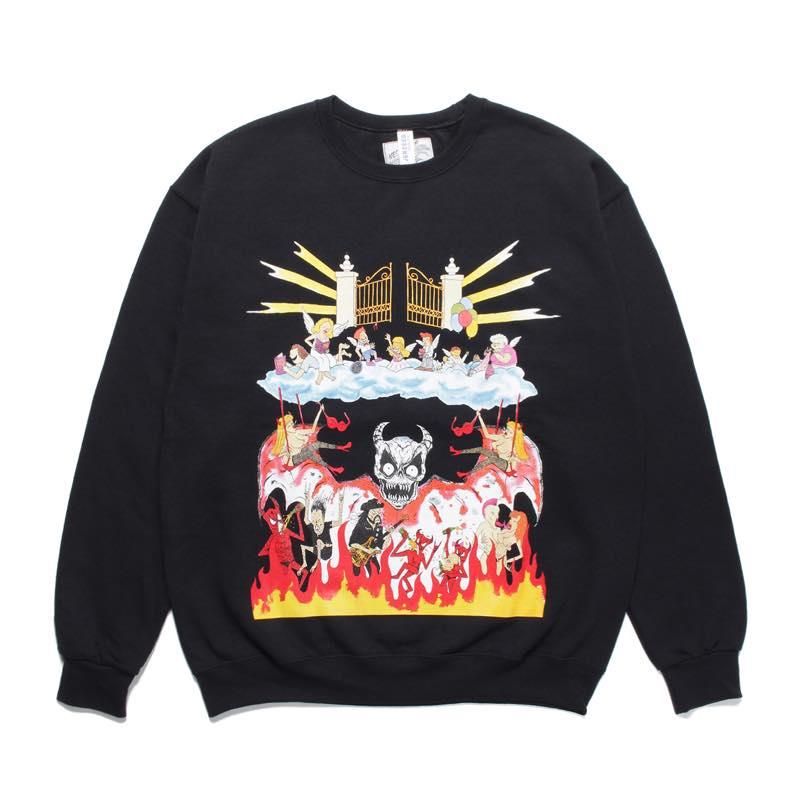 WACKO MARIA NECK FACE CREW NECK SWEAT