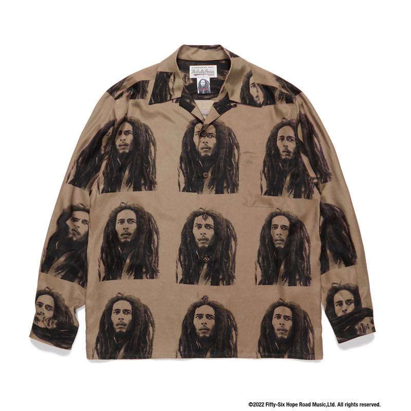 ワコマリア BOB MARLEY HAWAIIAN SHIRT L/S Ｌ - シャツ