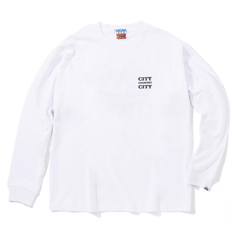 EMBROIDERY LOGO COTTON L/S T-SHIRT | CITY COUNTRY CITY - シティー